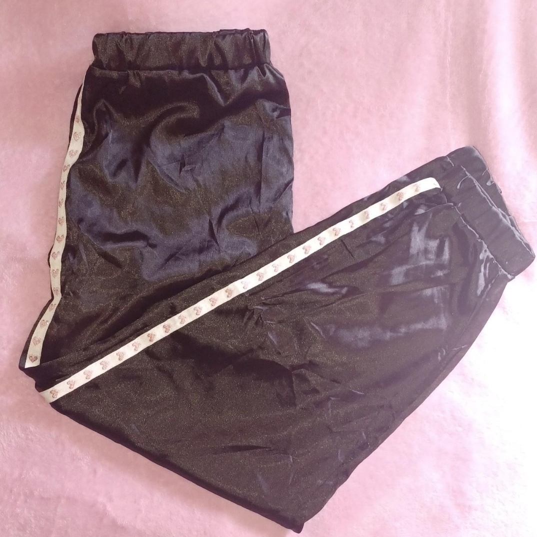 Kids' Black Joggers With White Trim